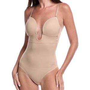 NEW Bebe Nude Skin Shapewear Bodysuit Underwear Slip Shape (large fits like med)